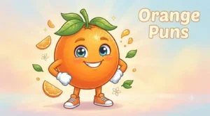 Happy orange mascot