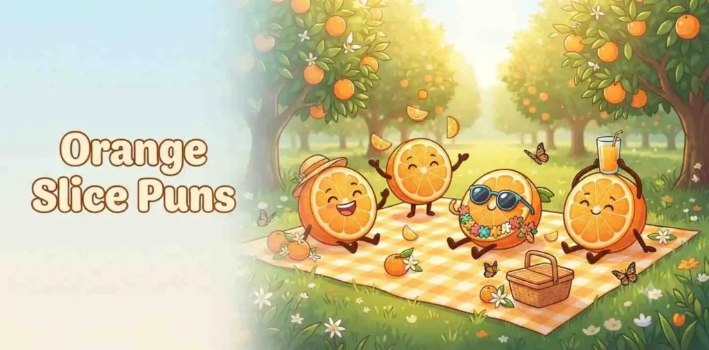 Funny orange slice