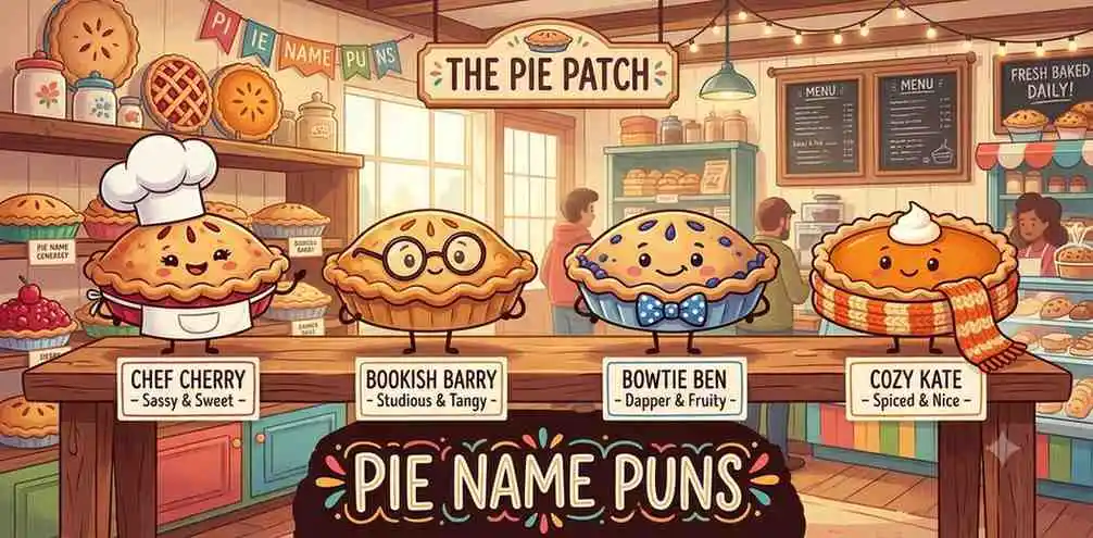 Funny pie shop display