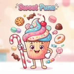 Happy sweet dessert mascot