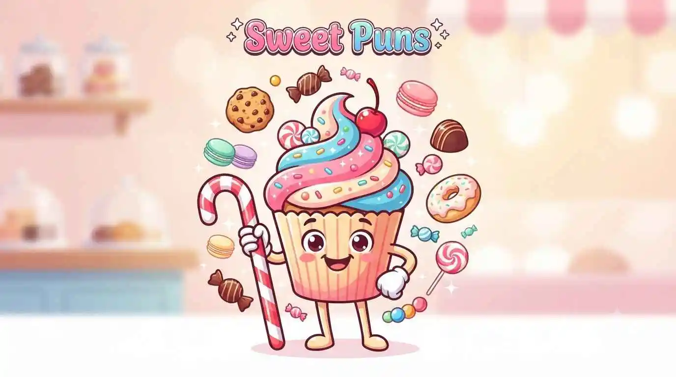 Happy sweet dessert mascot