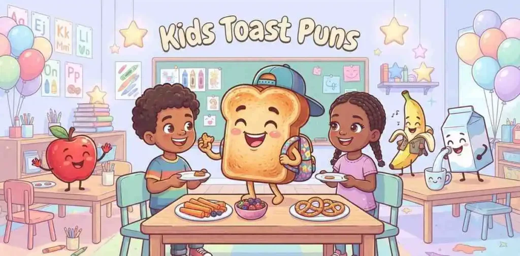 Cute toast with children
