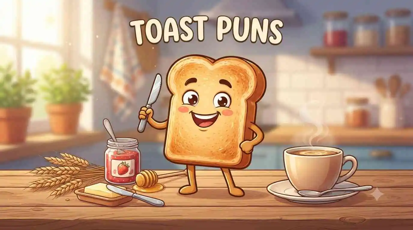 Happy smiling toast mascot
