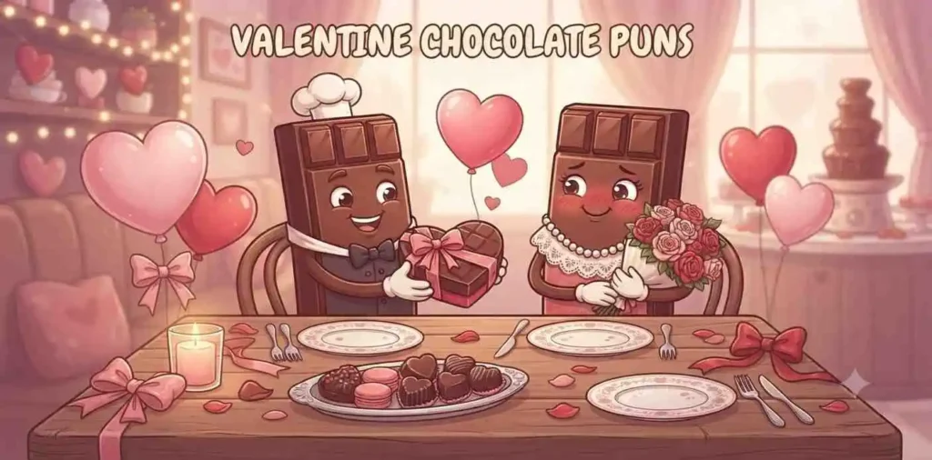 Romantic chocolate heart couple